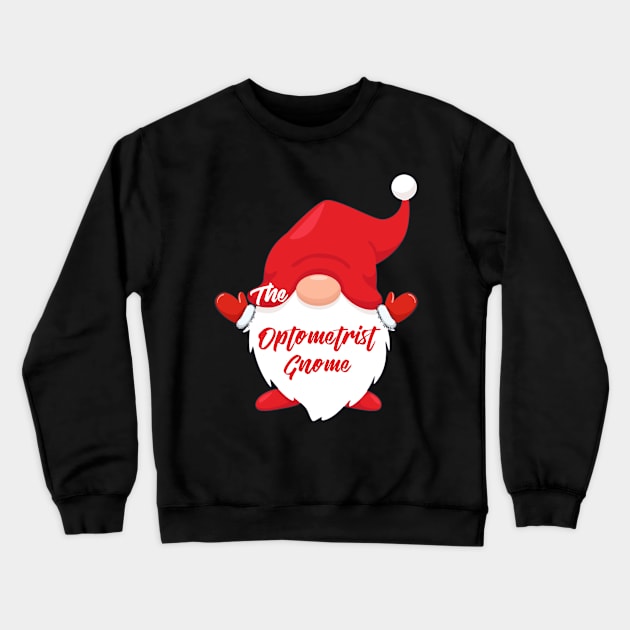 The Optometrist Gnome Matching Family Christmas Pajama Crewneck Sweatshirt by Penda